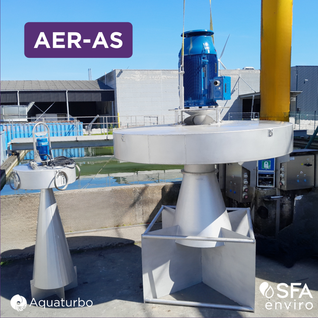 Versatile and powerful: the Aquaturbo AER-AS surface aerator is available from 1.5 kW up to 200 kW